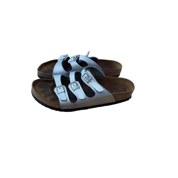 Birkenstock Womens White Arizona Slide Adjustable Strap Slip On Sandals Size 40 - Picture 8 of 9